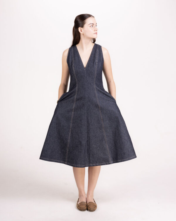 dlouhe_saty-F1 Dlouhé džínové šaty X VEDU clothing